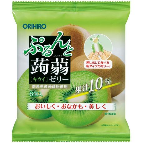 Желе из конняку со вкусом киви Orihiro Kiwi Jelly, 6 шт